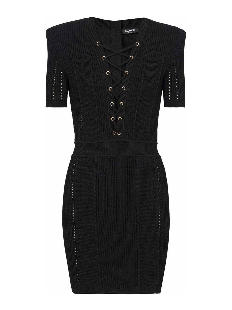 Balmain Robe Courte - Noir