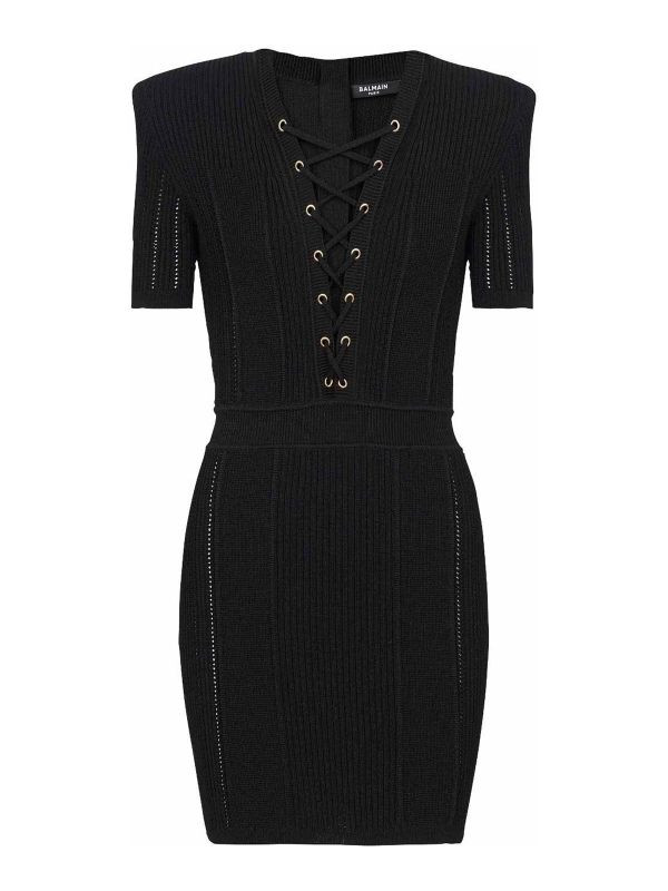 Balmain Robe Courte - Noir