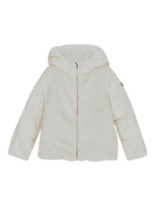 Moncler Jr Manteau Court - Blanc