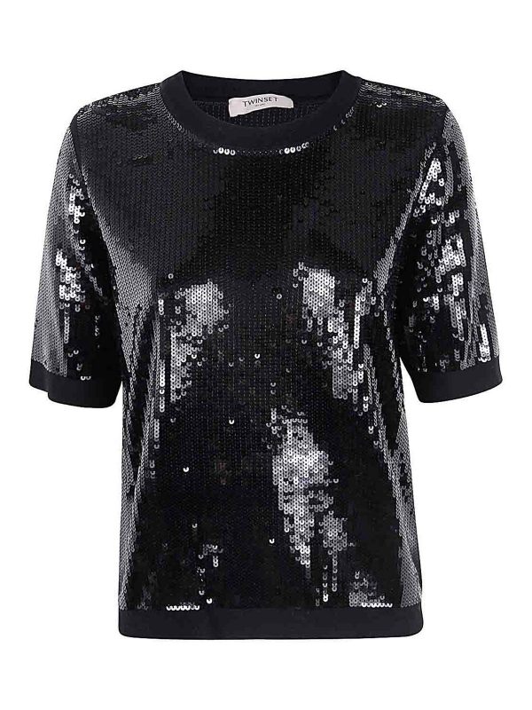 Twinset Pull Col Rond - Noir