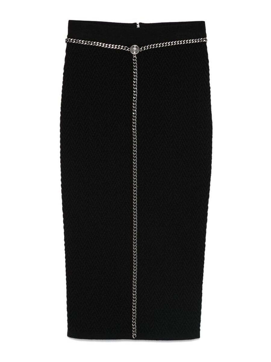 Elisabetta Franchi Jupe Midi - Noir