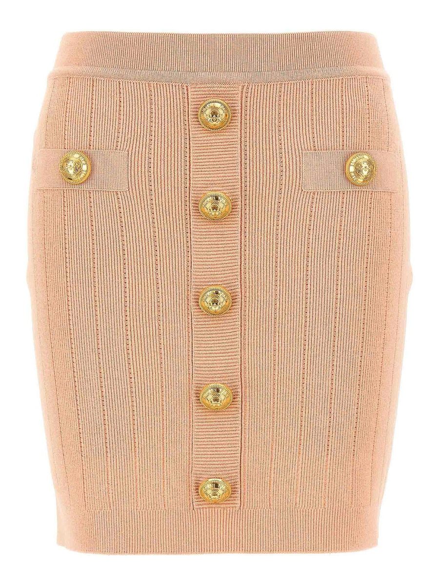 Balmain Jupe Midi - Couleur Chair