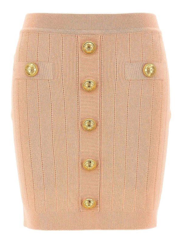 Balmain Jupe Midi - Couleur Chair