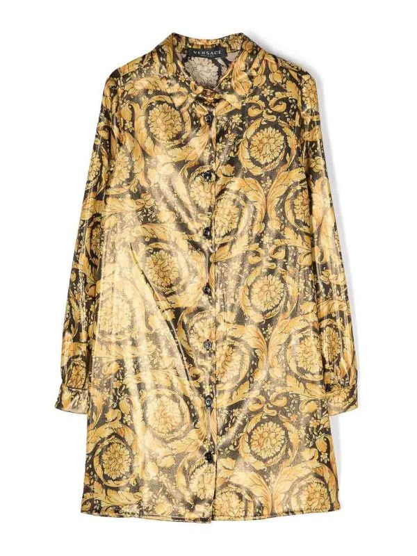 Versace Young Robe Au Genou - Rouge