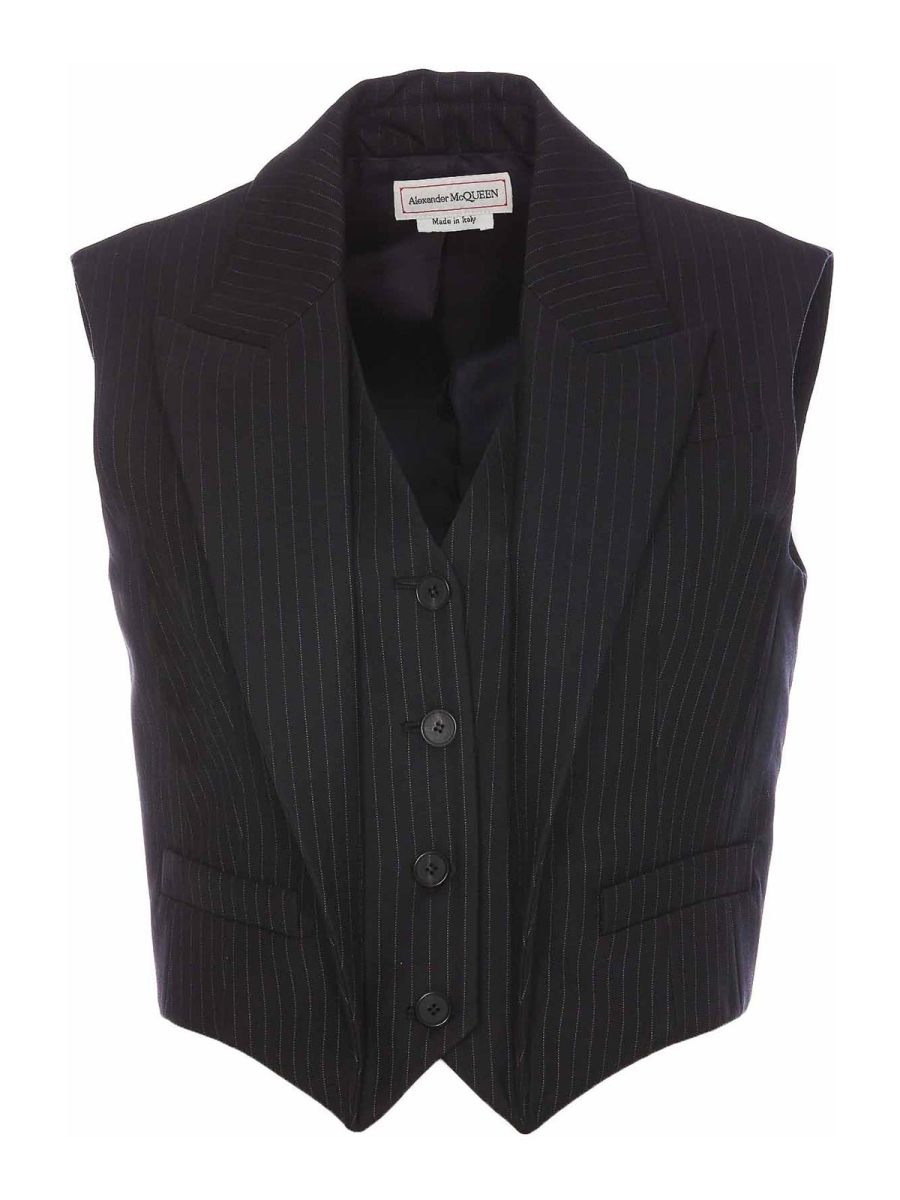 Alexander Mcqueen Gilet - Bleu