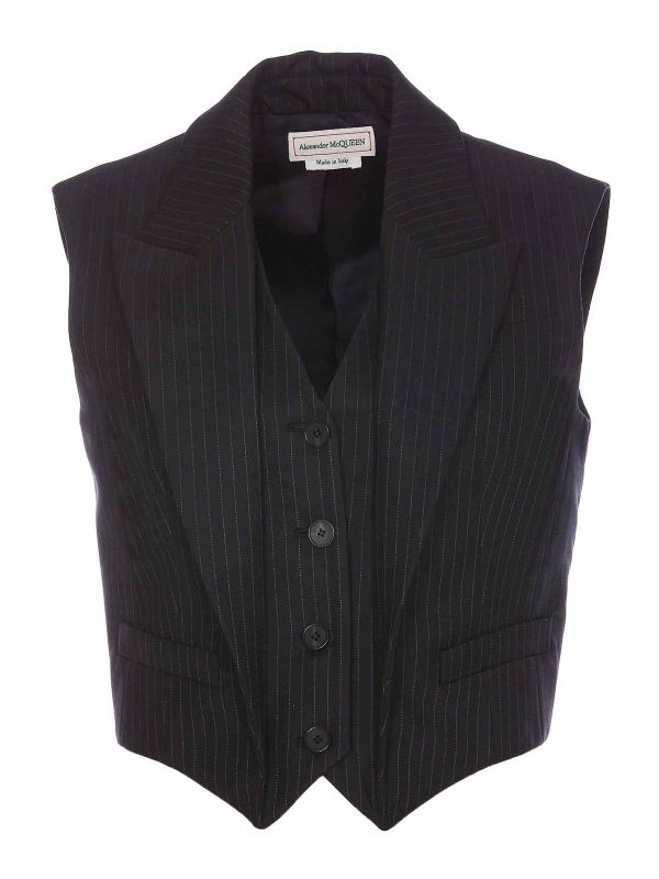 Alexander Mcqueen Gilet - Bleu