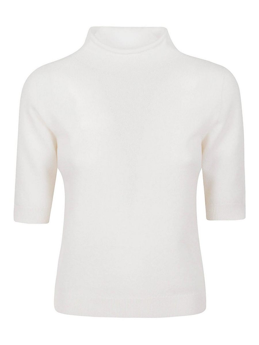 Kangra Cashmere Pull Col Roulé - Blanc