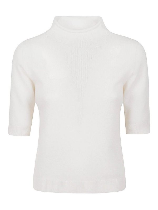 Kangra Cashmere Pull Col Roulé - Blanc