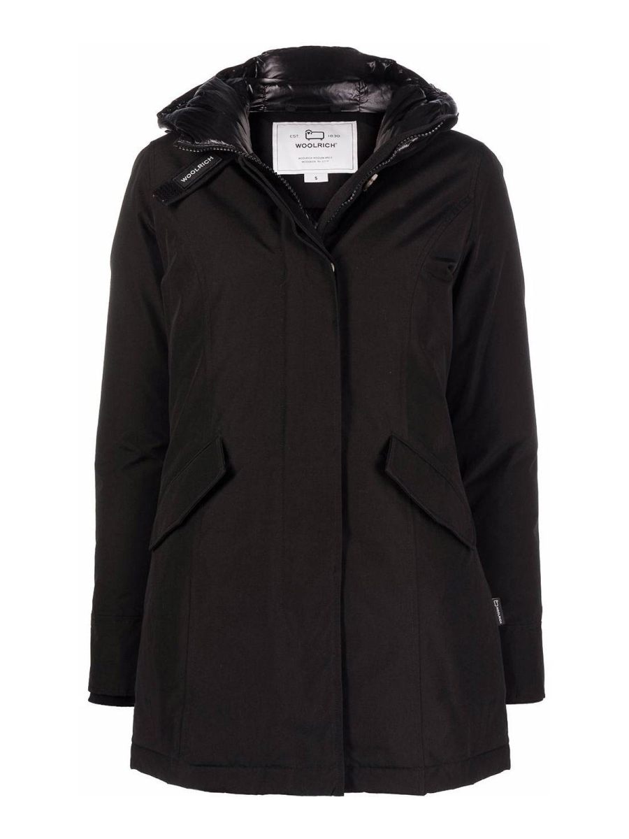 Woolrich Manteau Au Genou - Noir