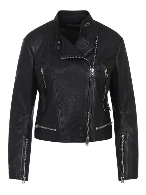 Tom Ford Blouson En Cuir - Noir