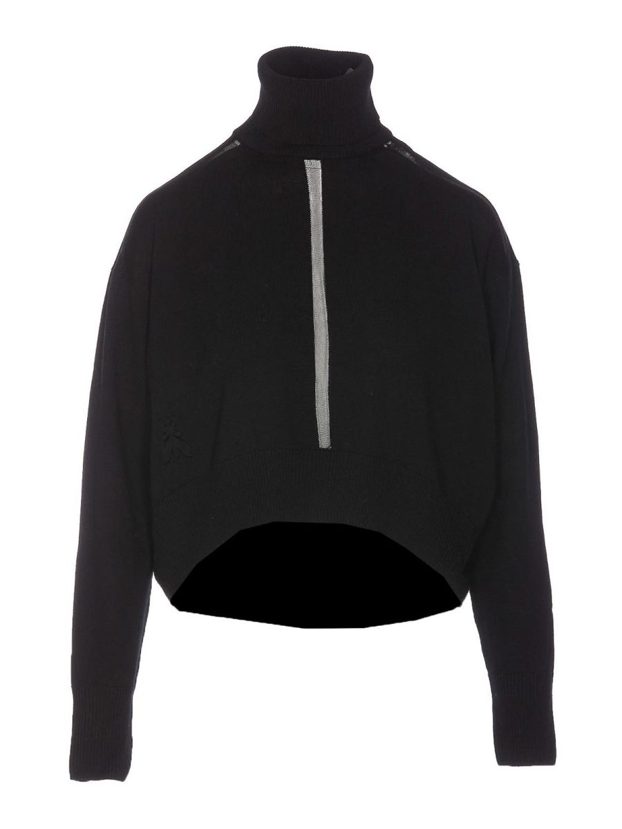 Patrizia Pepe Pull Col Rond - Noir