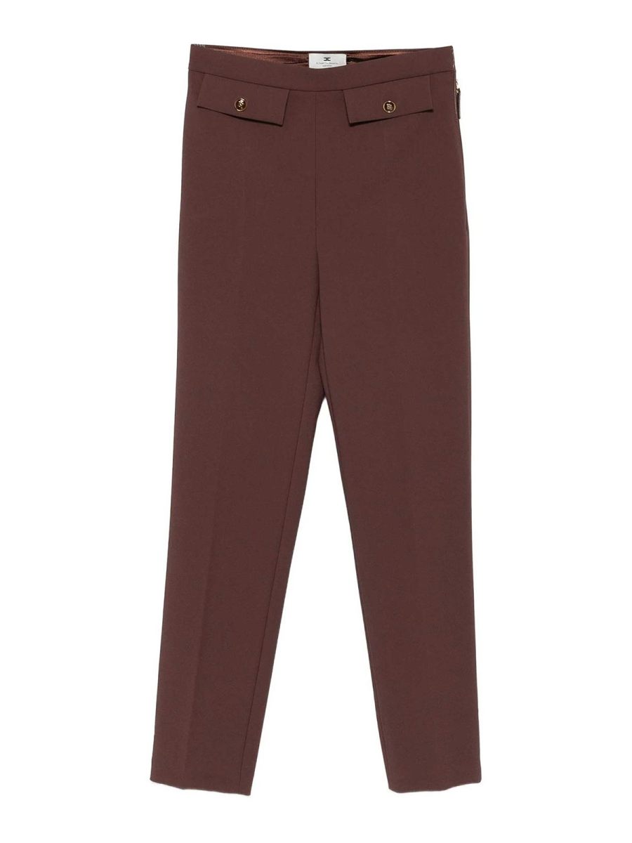 Elisabetta Franchi Pantalons Décontractés - Camel
