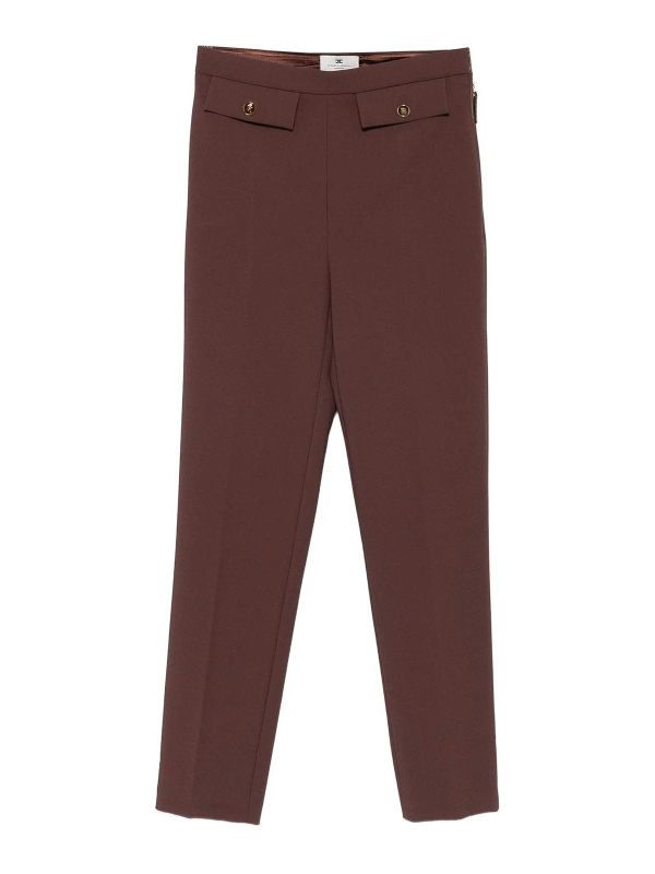 Elisabetta Franchi Pantalons Décontractés - Camel
