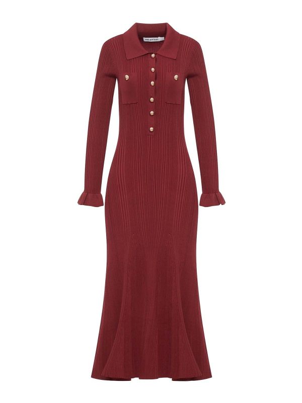 Self Portrait Robe Au Genou - Rouge