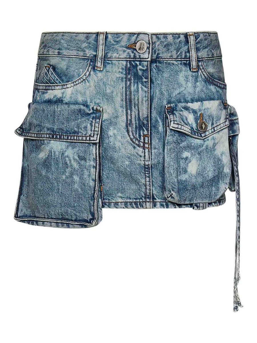 The Attico Mini Jupe - Bleu