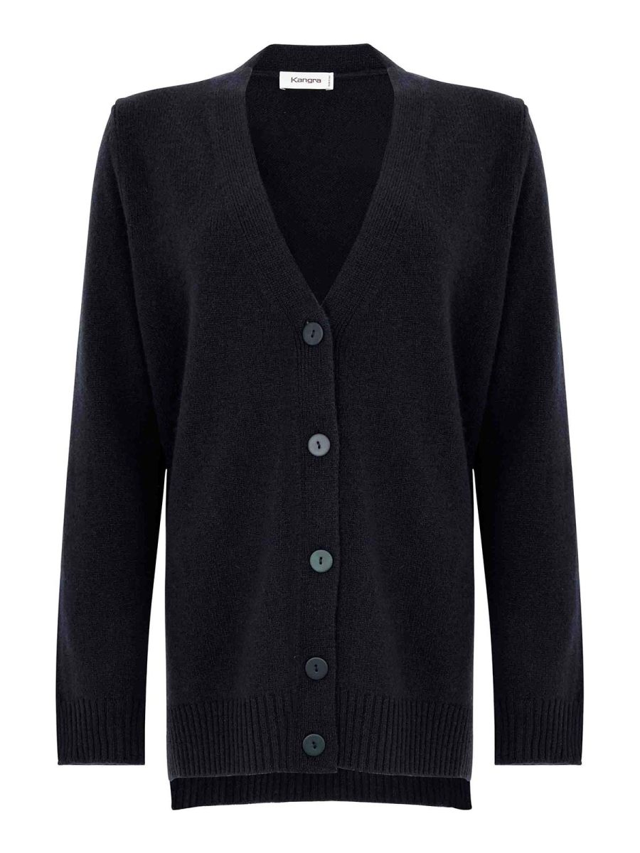 Kangra Cashmere Cardigan - Bleu