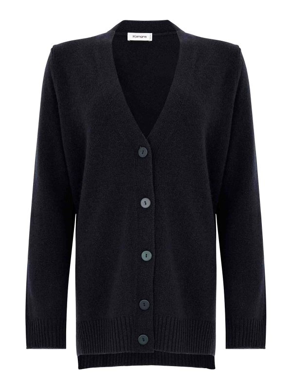 Kangra Cashmere Cardigan - Bleu