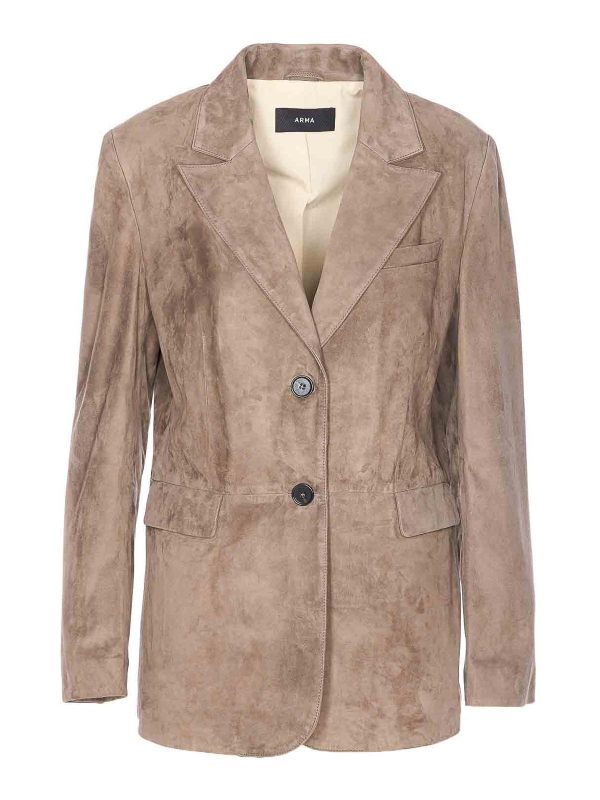 Arma Blouson En Cuir - Beige