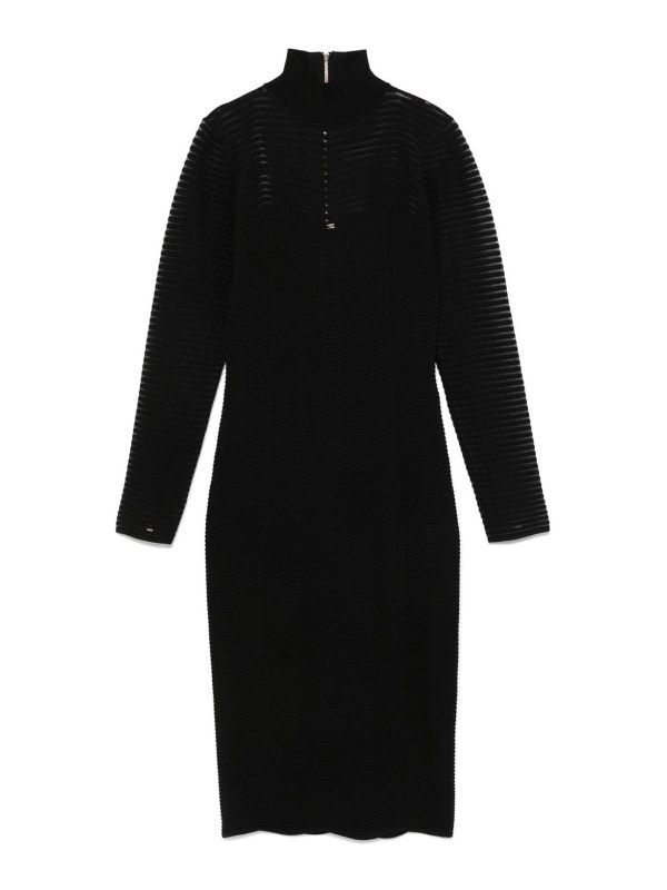 Elisabetta Franchi Robe Au Genou - Noir