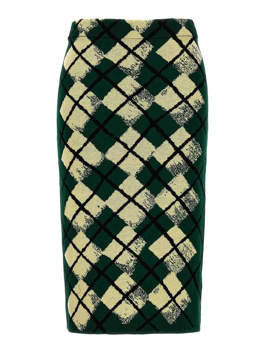Burberry Jupe Midi - Argyle