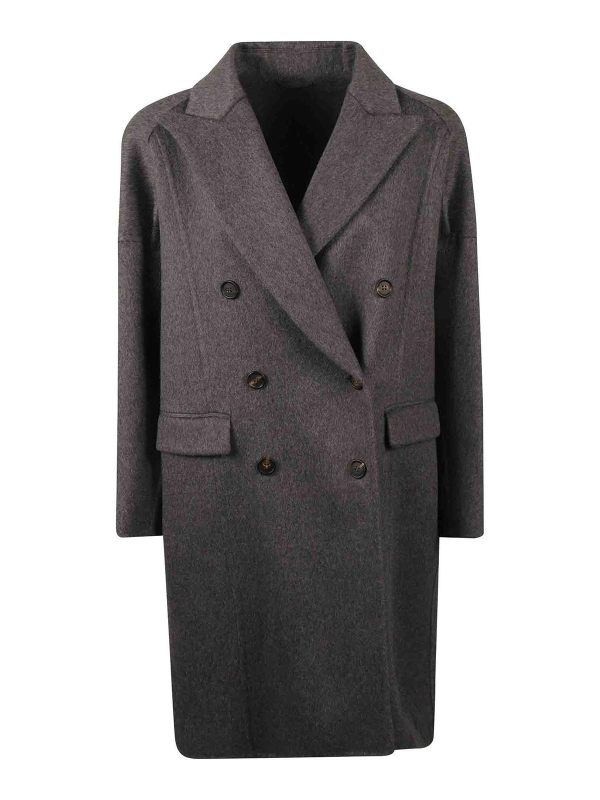 Brunello Cucinelli Manteau Au Genou - Noir