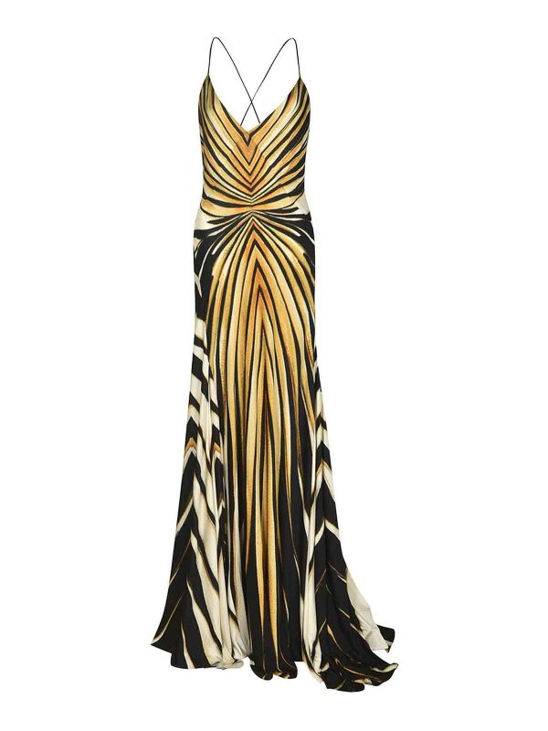 Roberto Cavalli Robe Au Genou - Jaune