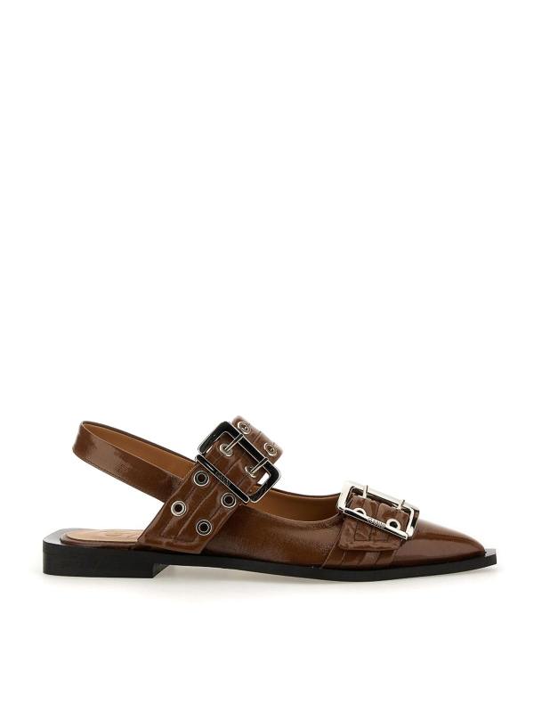 Ganni Ballerines - Marron Clair