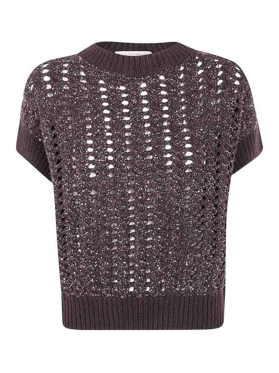 D. Exterior Pull Col Rond - Gris