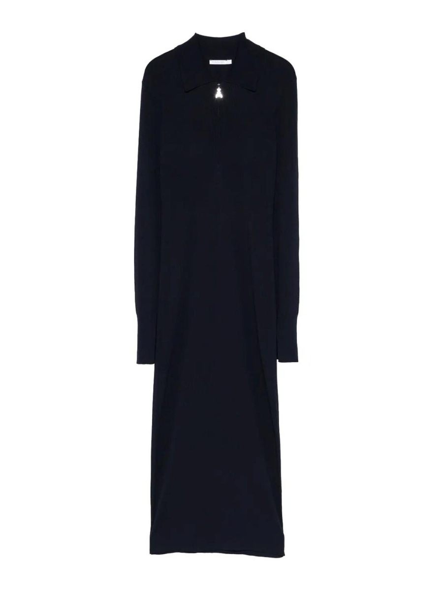 Patrizia Pepe Robe Au Genou - Bleu Foncé