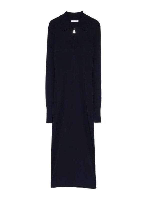 Patrizia Pepe Robe Au Genou - Bleu Foncé