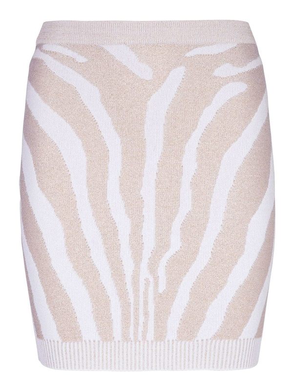 Balmain Mini Jupe - Blanc