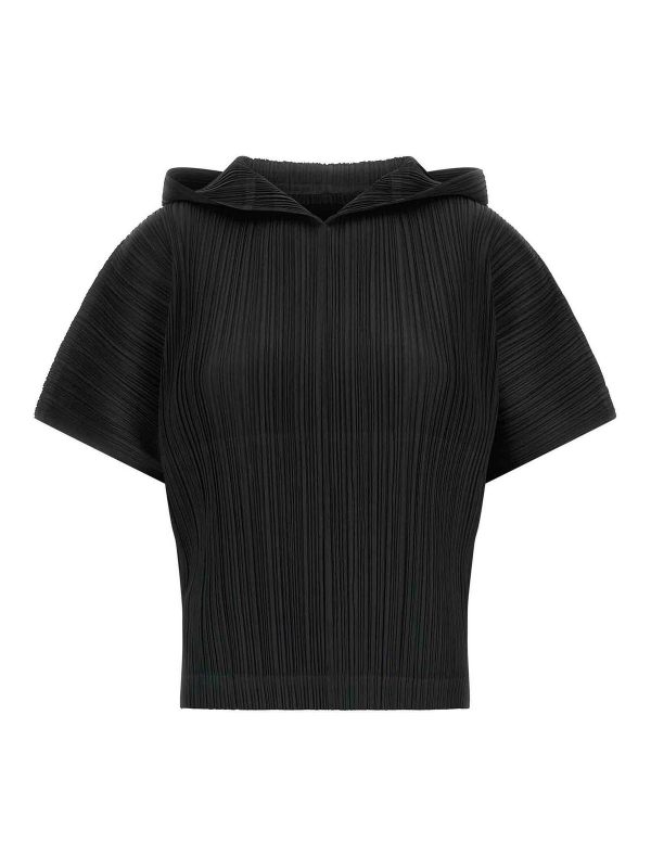 Pleats Please Issey Miyake Top - Noir
