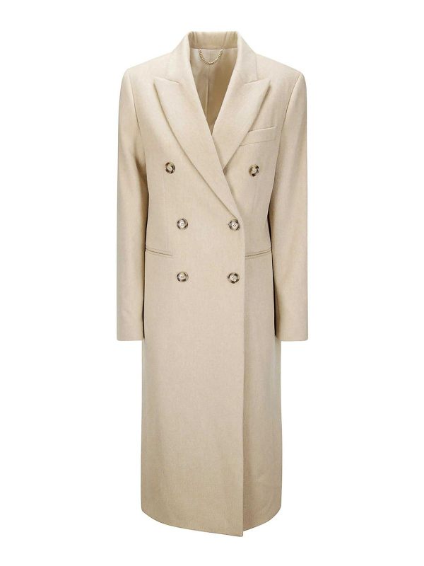 Victoria Beckham Manteau Court - Beige