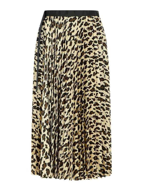 Sacai Jupe Midi - Beige