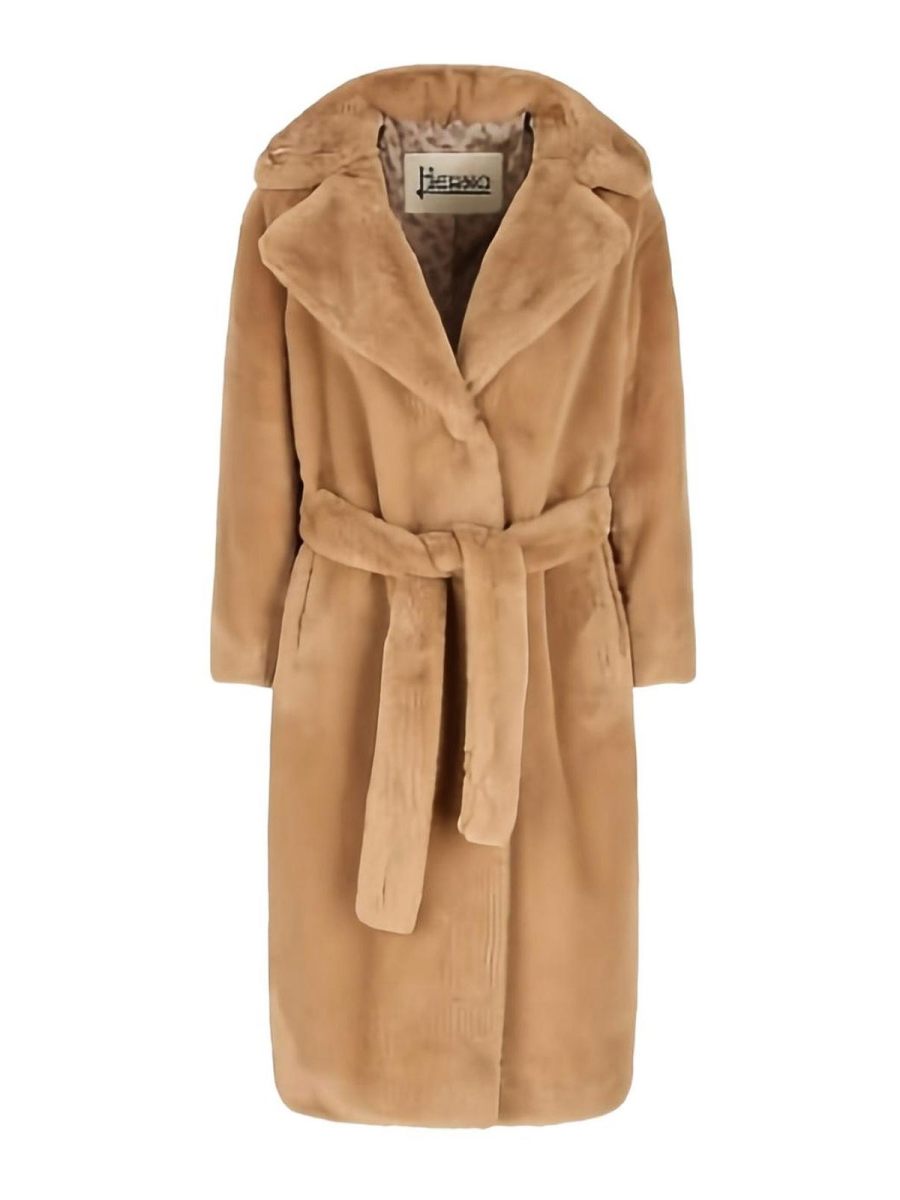 Herno Manteau Au Genou - Camel