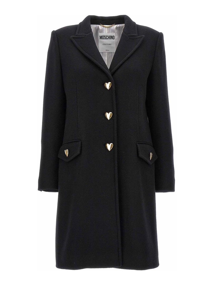 Moschino Manteau Court - Noir