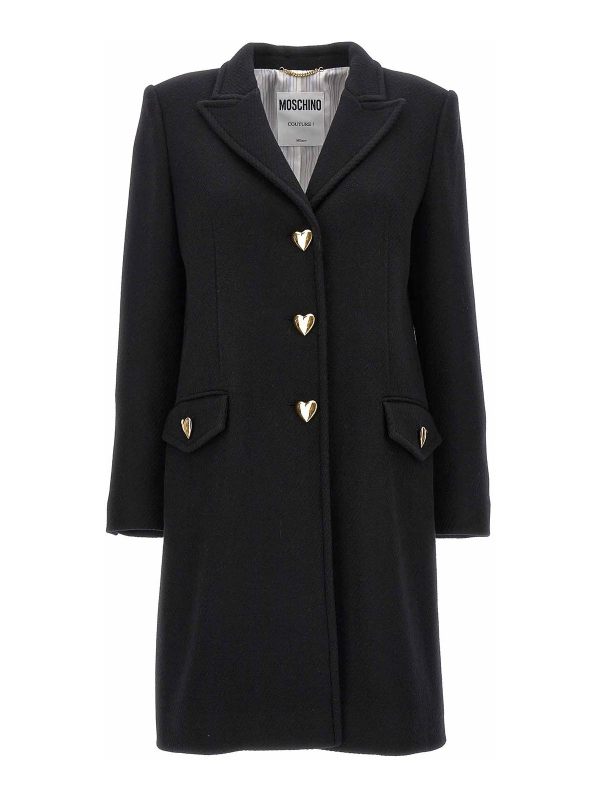 Moschino Manteau Court - Noir