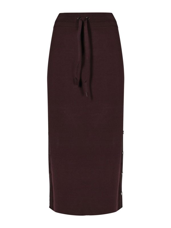 Pinko Jupe Midi - Rouge Brun