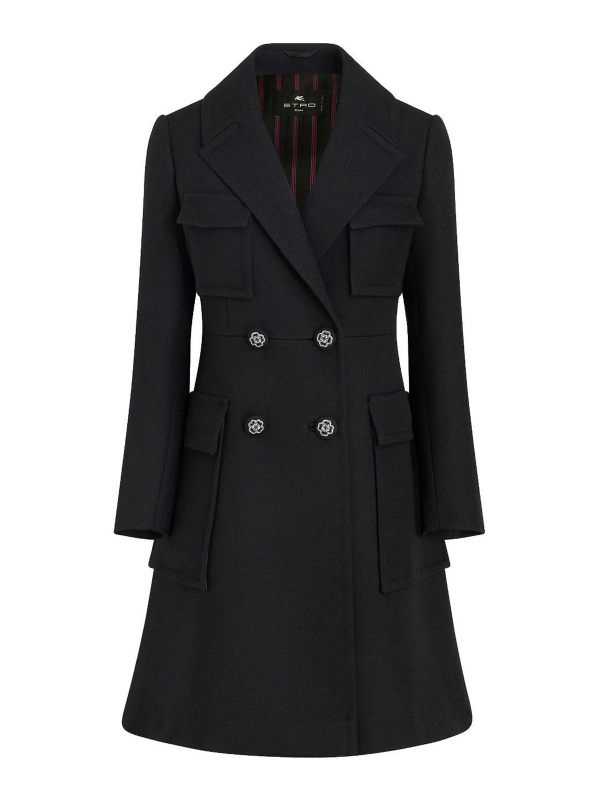 Etro Manteau Court - Noir