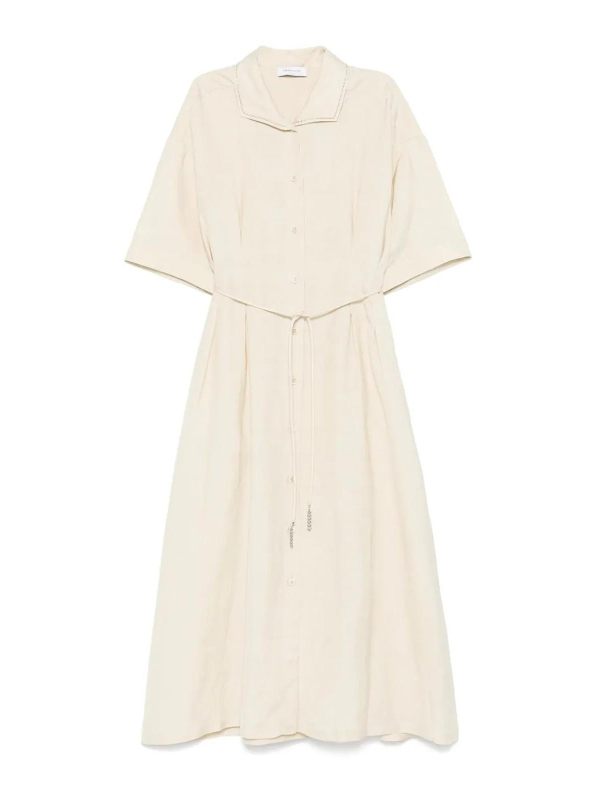 Fabiana Filippi Robe Au Genou - Beige