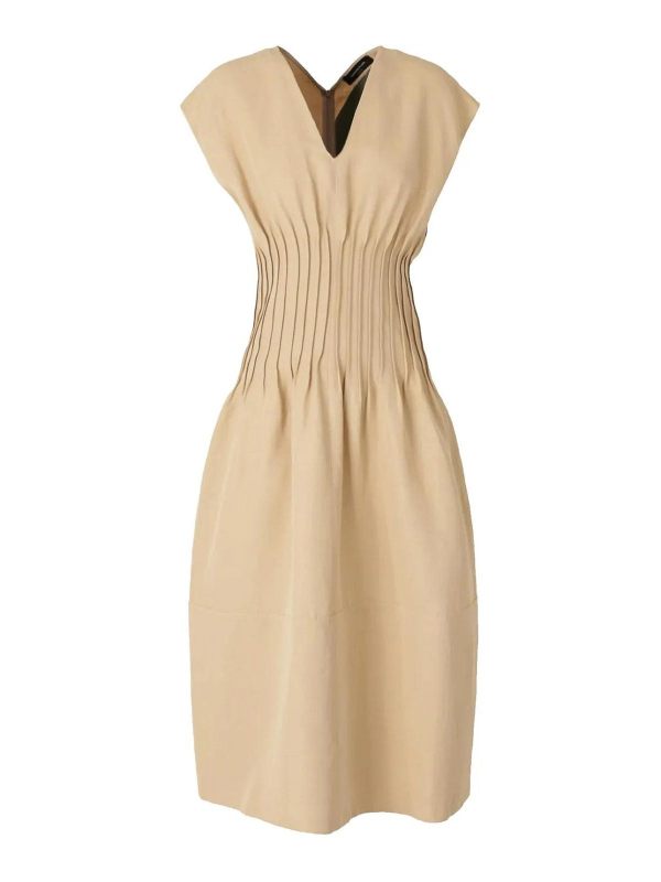 Fabiana Filippi Robe Au Genou - Beige