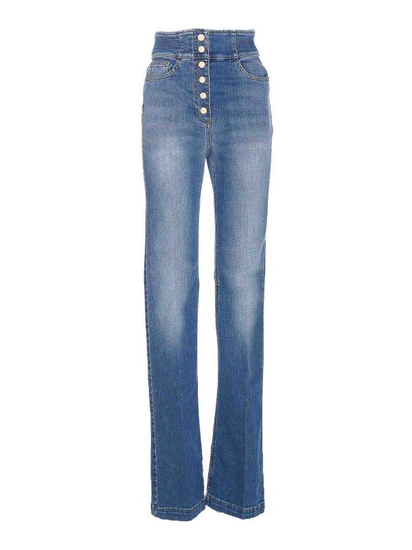 Elisabetta Franchi Jean Droit - Bleu