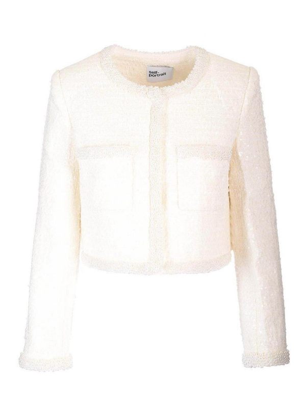 Self Portrait Veste Casual - Blanc