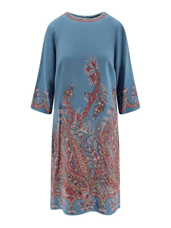 Etro Maxi Robe - Bleu