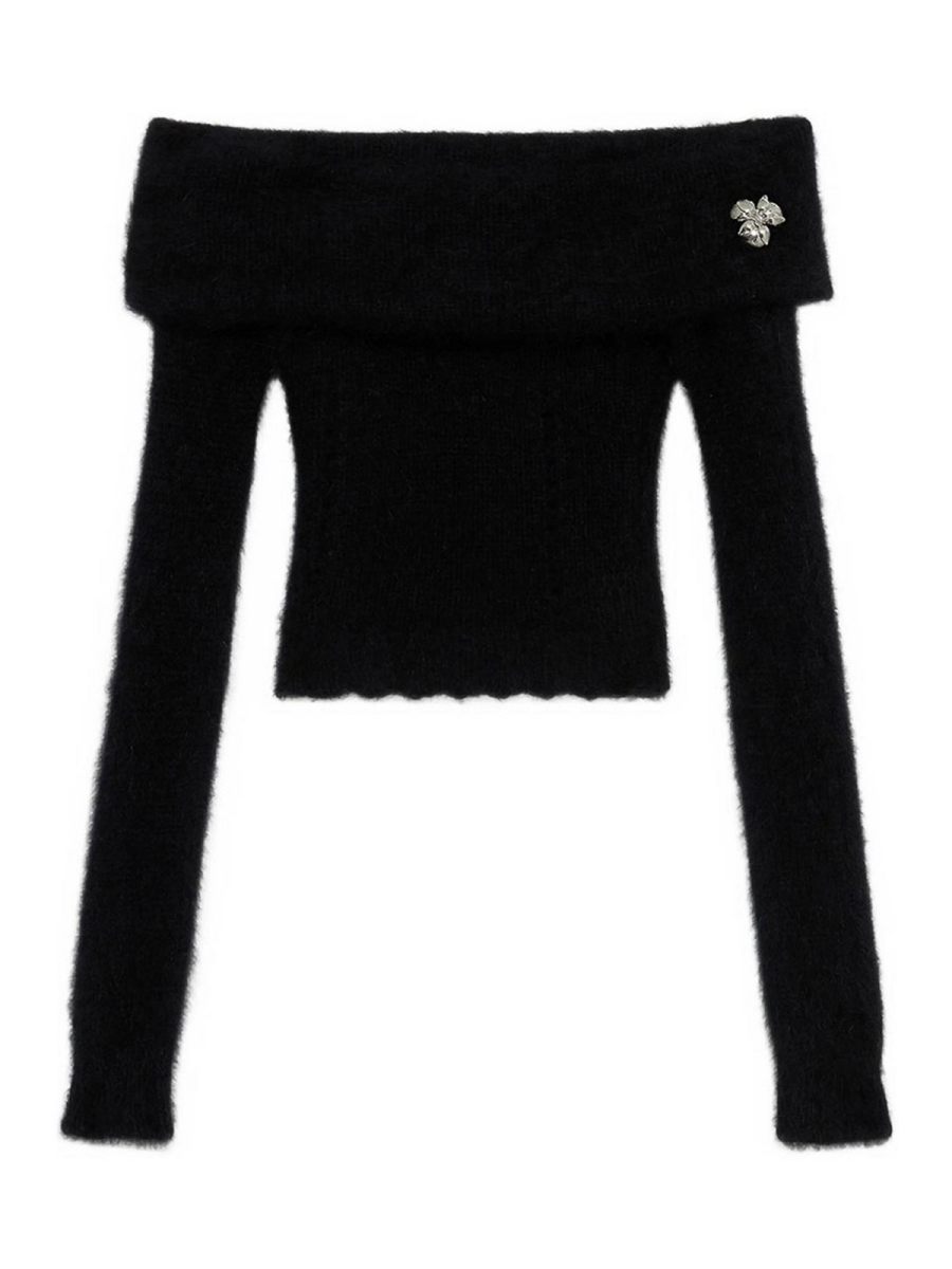 Blumarine Pull Col Rond - Noir