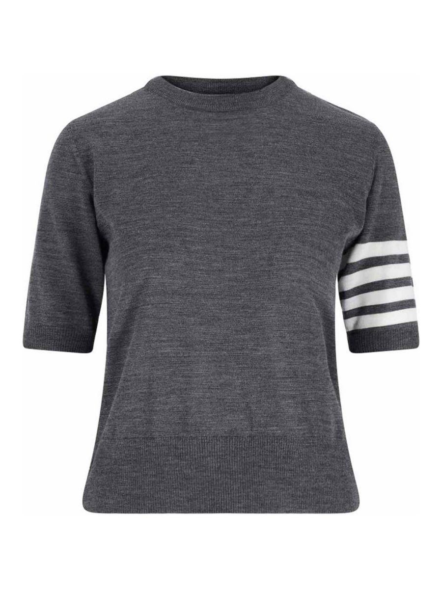 Thom Browne Pull Col Bateau - Gris