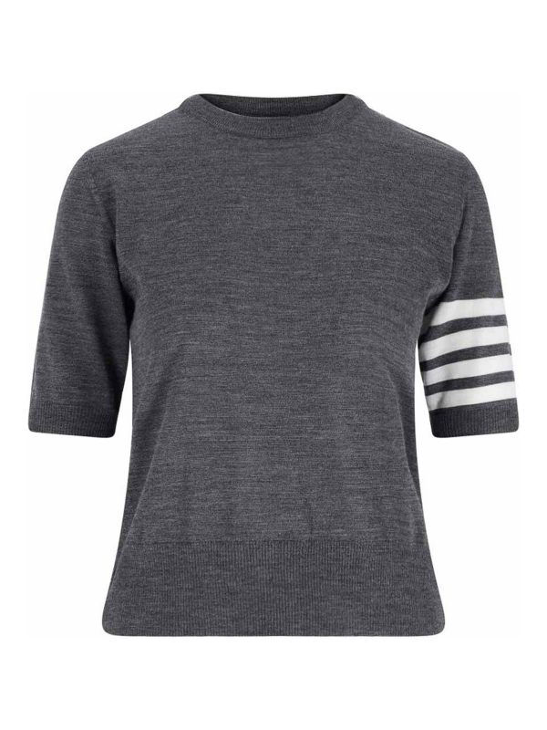 Thom Browne Pull Col Bateau - Gris