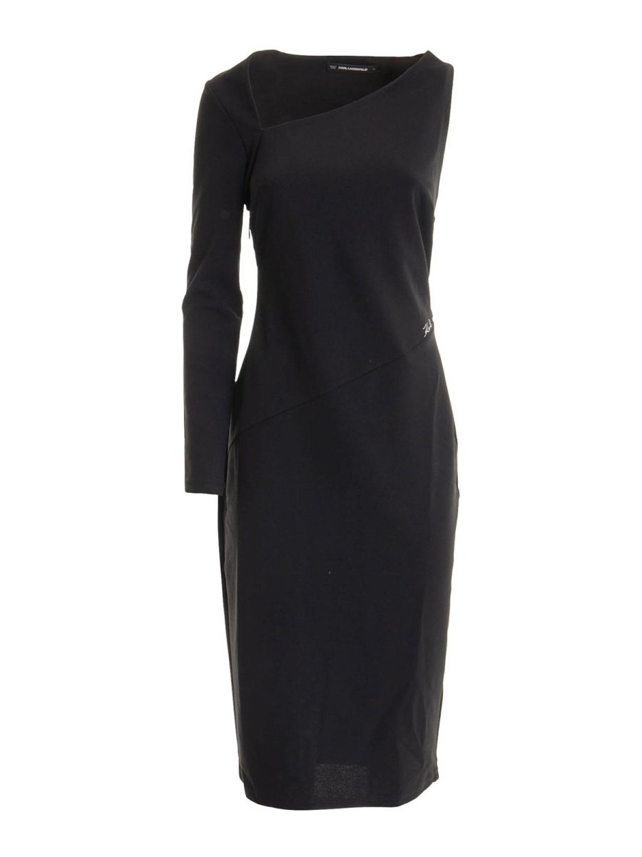 Karl Lagerfeld Robe Au Genou - Noir