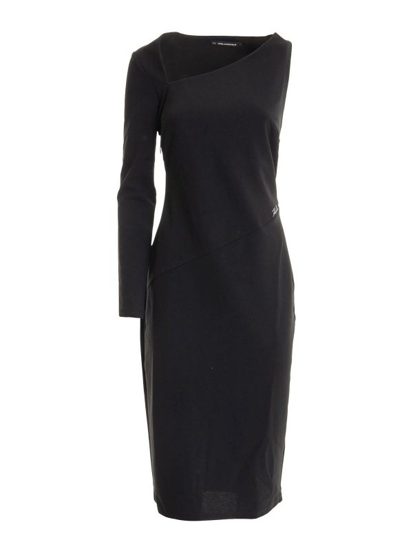 Karl Lagerfeld Robe Au Genou - Noir