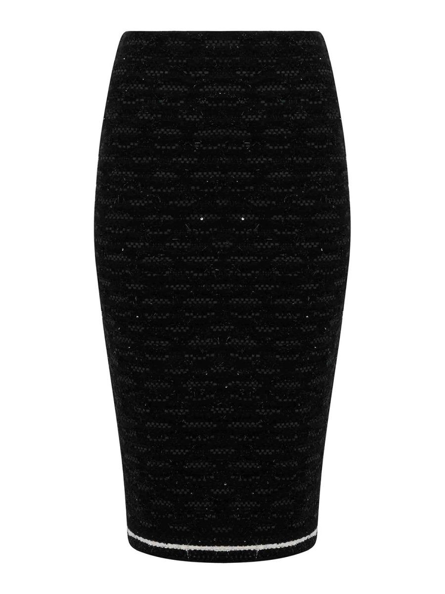 D. Exterior Jupe Midi - Noir